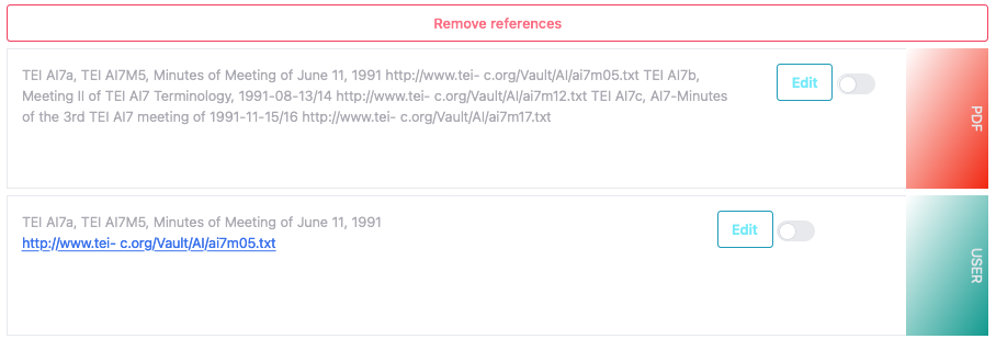 Remove references Remove references