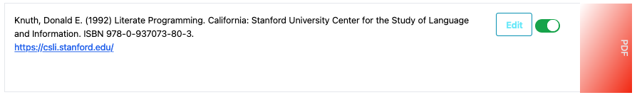 Displaying a modified reference Displaying a modified reference