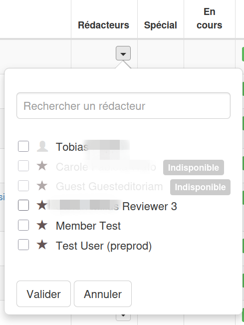 Assignation de rédacteurs aux volumes