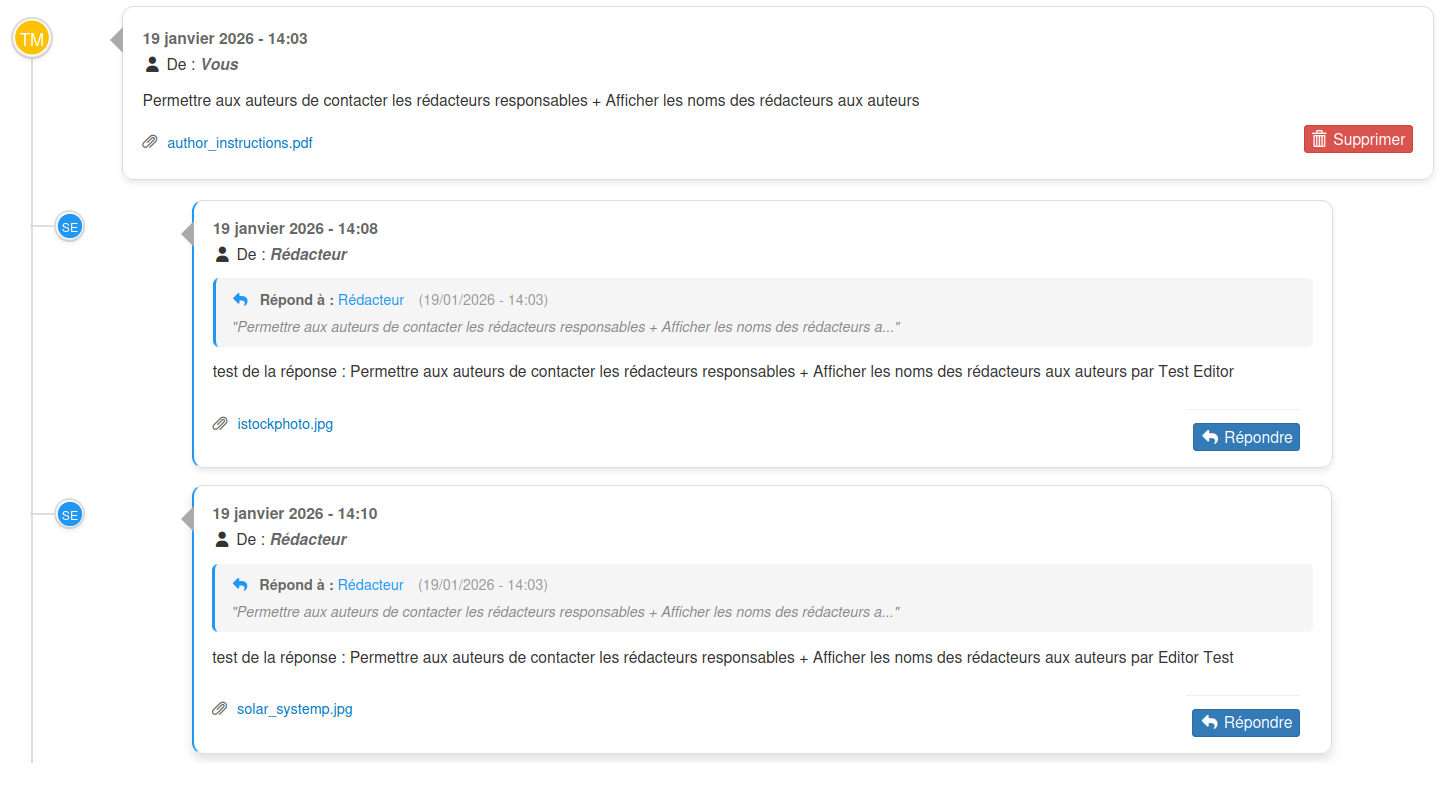 Affichage anonymisé du rédacteur