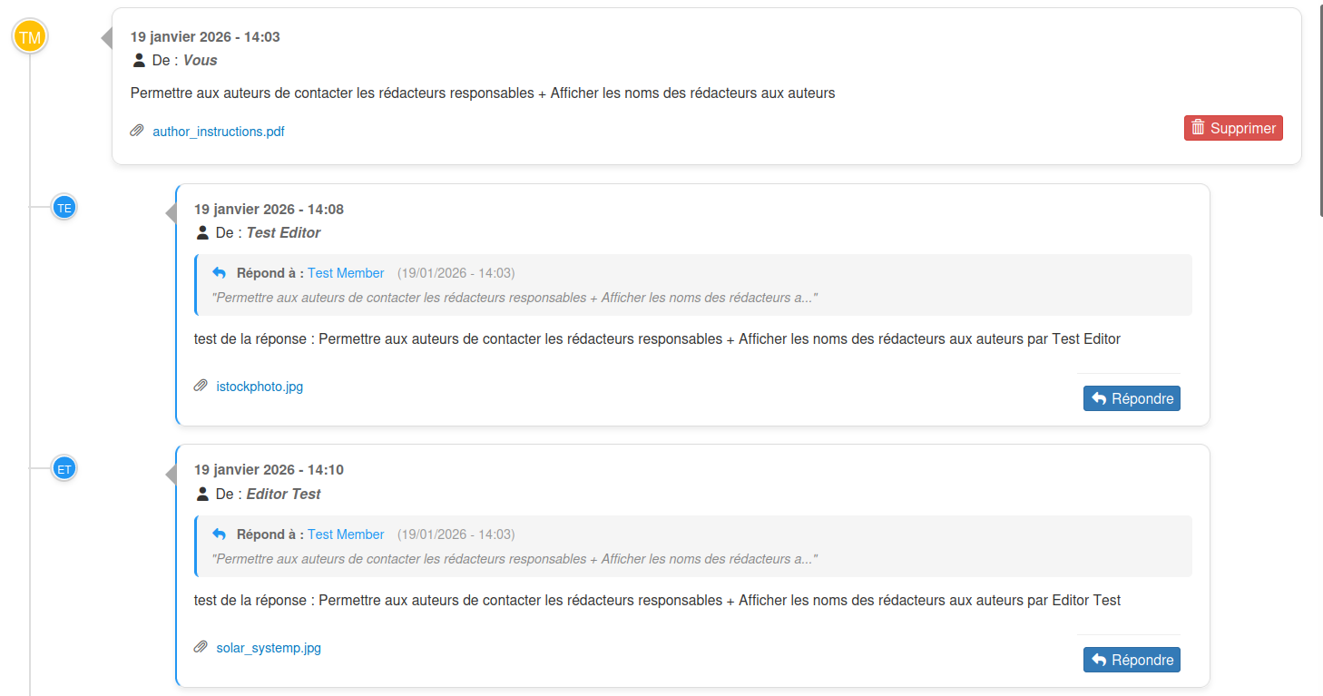 Nom du rédacteur affiché