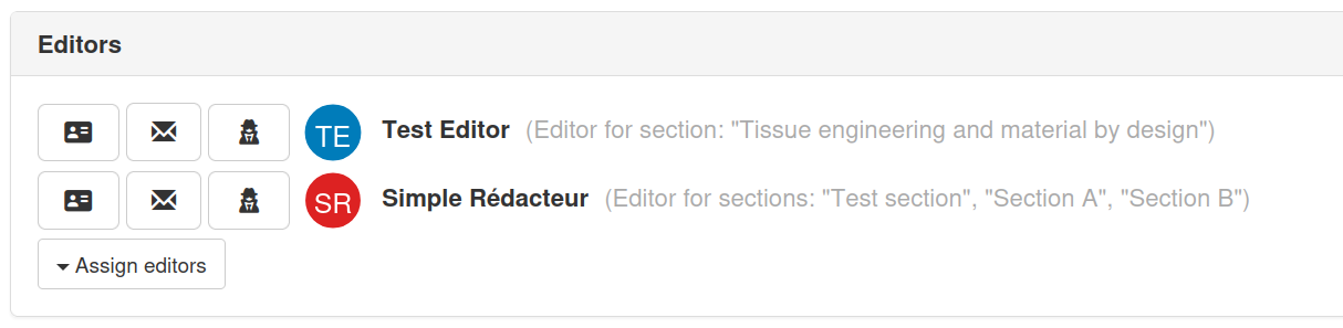 Article administration page