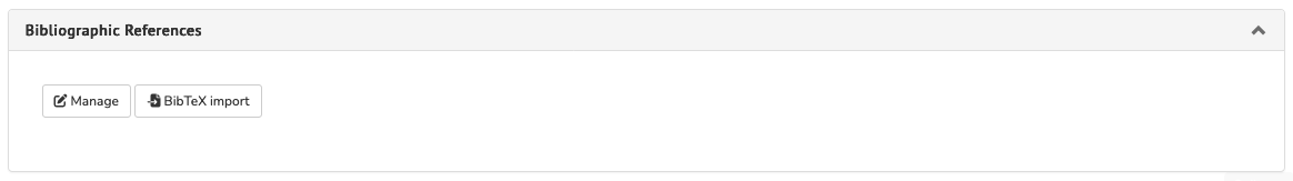 References: Managing bibliographic references