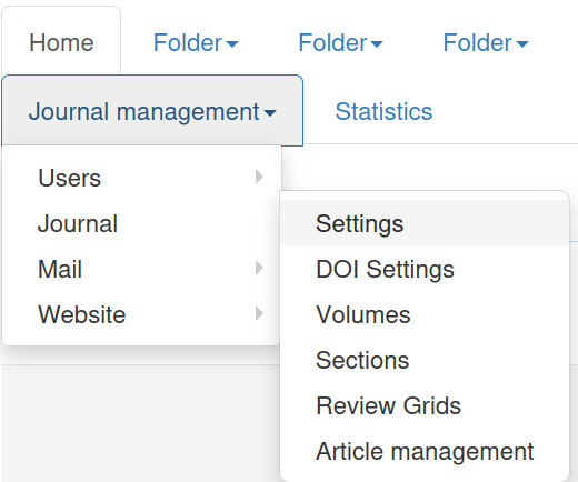 Paramètres de la revue Paramètres de la revue