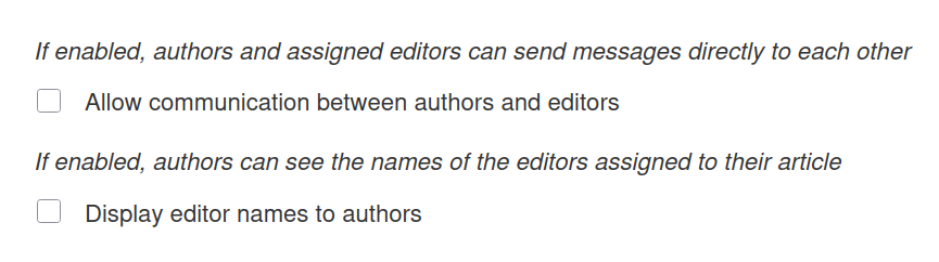 Deux options pour les paramètres de communication Paramètres de communication