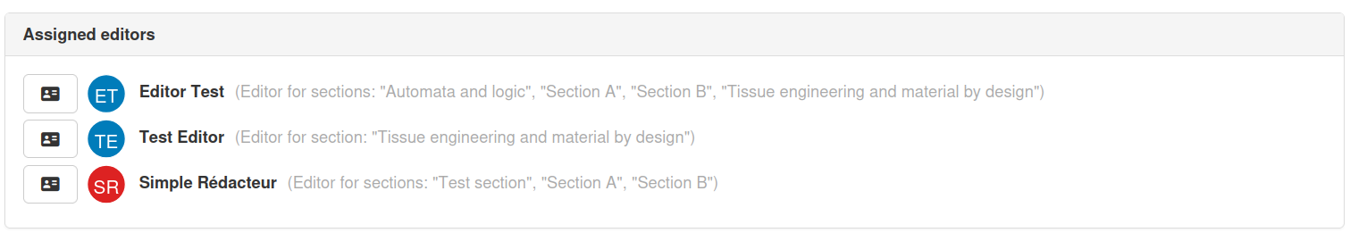 Rédacteurs assignés à l'article Rédacteurs assignés